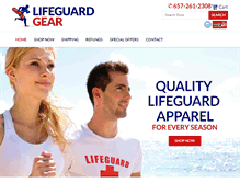 Tablet Screenshot of justlifeguardshirts.com